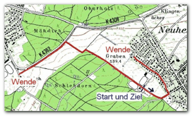 Streckenverlauf Neuhengstett